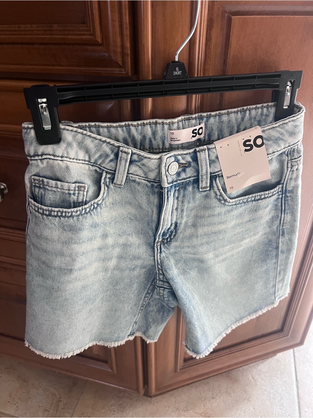 SO Light Wash Denim Shorts - girl